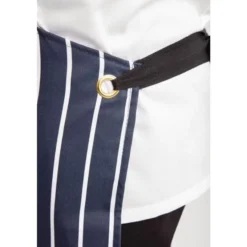 Tablier Bavette Avec Poche Whites Rayé Marine Et Blanc - Whites Chefs Clothing