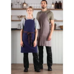 Tablier Bavette En Coton Southside Bleu Marine - Southside