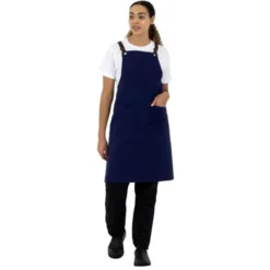 Tablier Bavette En Coton Southside Bleu Marine - Southside