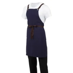 Tablier Bavette En Coton Southside Bleu Marine - Southside