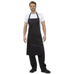Tablier Bavette Polyester-Coton Noir XL - Whites Chefs Clothing