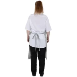 Tablier Bavette Rayé Gris et Blanc - Whites Chefs Clothing