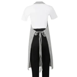 Tablier Bavette Rayé Gris et Blanc - Whites Chefs Clothing