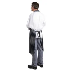 Tablier Bavette Rayé Marine et Blanc XL - Whites Chefs Clothing
