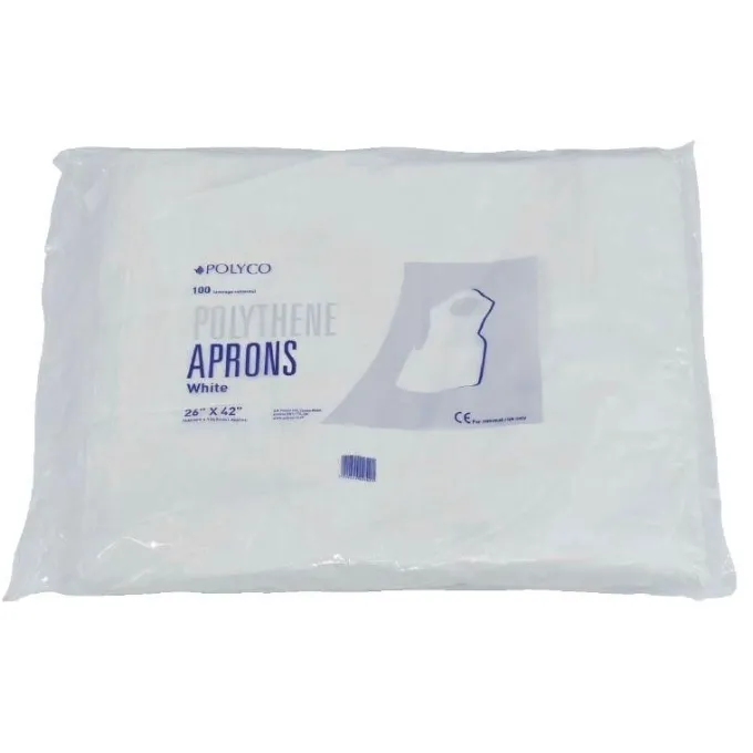 Tablier Jetables en polyéthylène Blanc Lot de 100