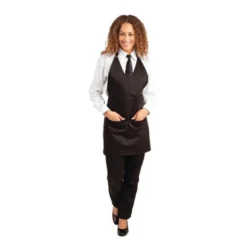 Tablier Serveur Col En V Whites Noir - Whites Chefs Clothing