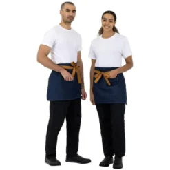 Tablier Serveur Southside Denim Bleu Et Ceinture Ocre - Southside