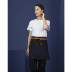 Tablier Serveur Southside Denim Bleu Et Ceinture Ocre - Southside