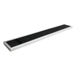 Tapis de Bar en Caoutchouc avec Cadre en Acier Inoxydable Beaumont 600 x 100 mm