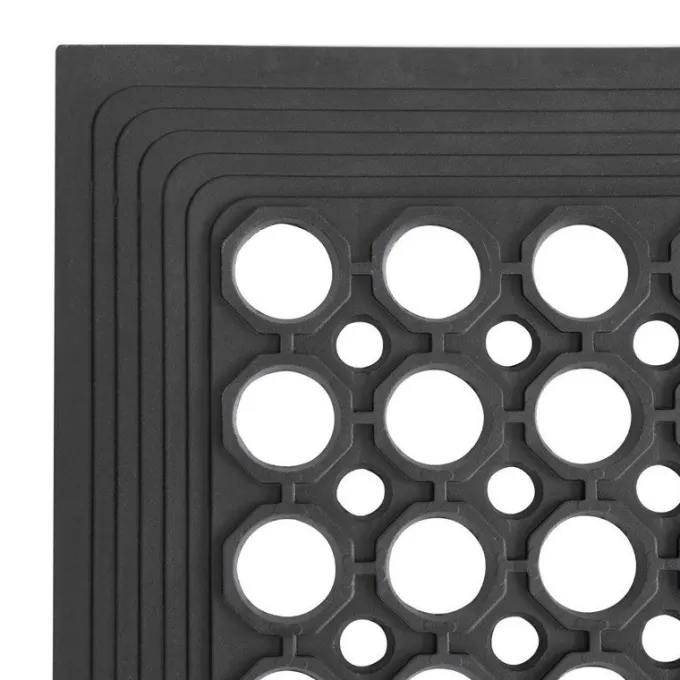 Tapis en Caoutchouc Anti-Fatigue Noir - Jantex