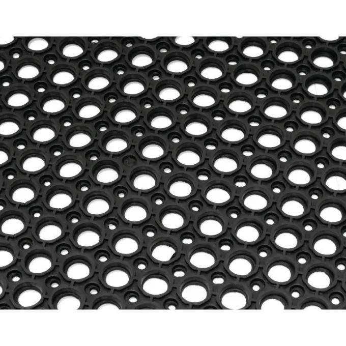 Tapis en Caoutchouc Anti-Fatigue Noir - Jantex