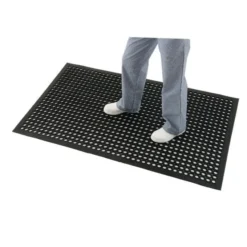 Tapis en Caoutchouc Anti-Fatigue Noir - Jantex