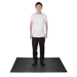 Tapis en Caoutchouc Anti-Fatigue Noir - Jantex