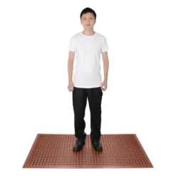 Tapis en Caoutchouc Anti-Fatigue Rouge - Jantex