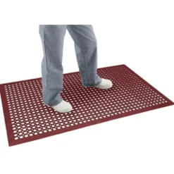 Tapis en Caoutchouc Anti-Fatigue Rouge - Jantex