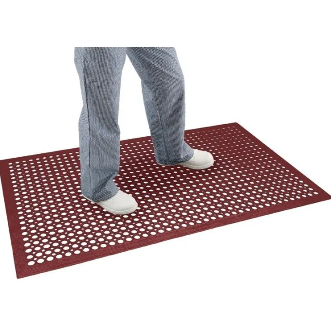Tapis en Caoutchouc Anti-Fatigue Rouge - Jantex