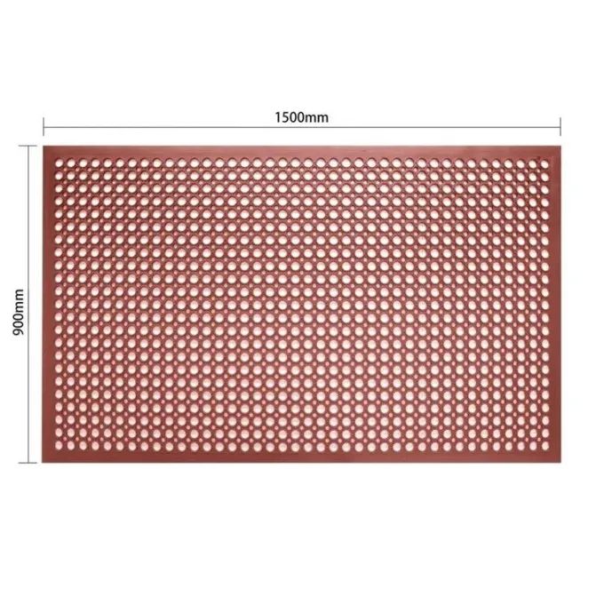 Tapis en Caoutchouc Anti-Fatigue Rouge - Jantex