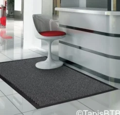 Tapis smart step 90x150 cm anthracite - Lot de 4 - Btb Tapis Benoit