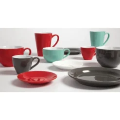 Tasse à Café Grise 228ml Lot de 12 Olympia