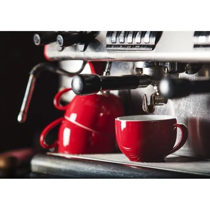Tasse à café Olympia rouge 228ml - Vendus par 12