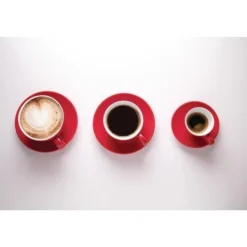 Tasse à café Olympia rouge 228ml - Vendus par 12
