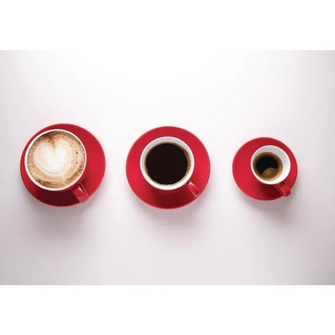 Tasse à café Olympia rouge 228ml - Vendus par 12