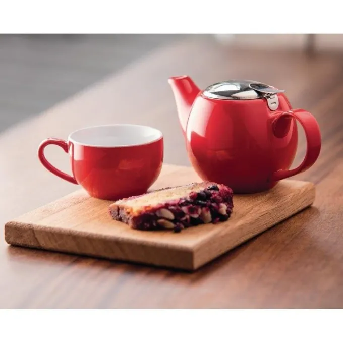 Tasse à café Olympia rouge 228ml - Vendus par 12