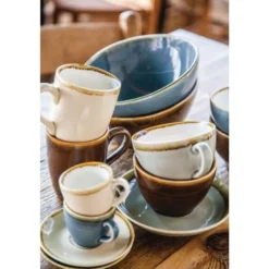 Tasse à expresso couleur océan Kiln Olympia 85ml - Lot de 6