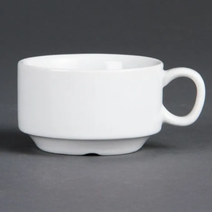 Tasse à expresso empilable blanche Olympia - Boite de 12