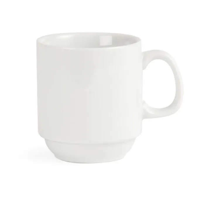 Tasses Empilables Blanches 284ml Lot de 12 Olympia