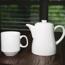 Tasses Empilables Blanches 284ml Lot de 12 Olympia