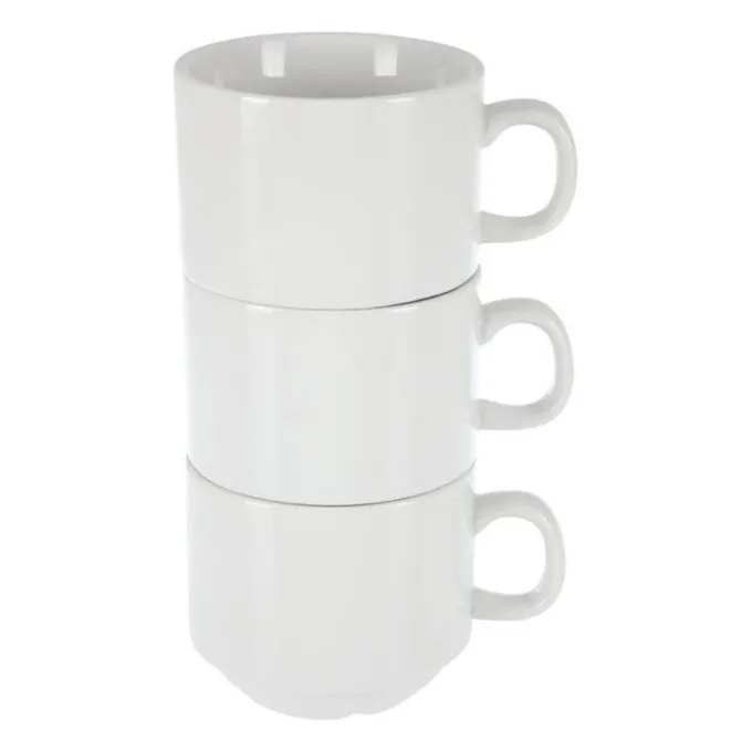Tasse à Thé Empilable Blanche 200 ml Whiteware Lot de 12 Olympia
