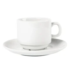 Tasse à Thé Empilable Blanche 200 ml Whiteware Lot de 12 Olympia