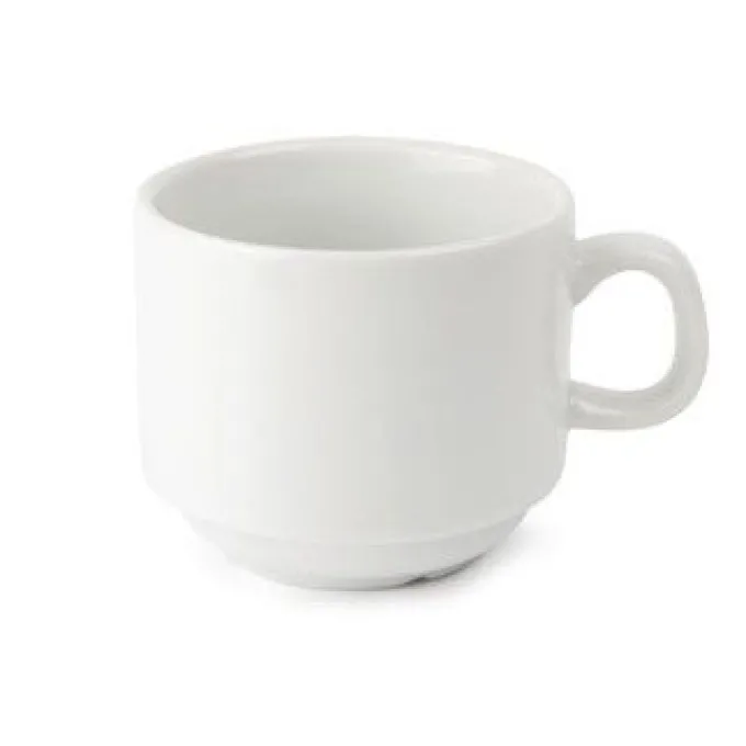 Tasse à Thé Empilable Blanche 200 ml Whiteware Lot de 12 Olympia