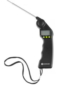 Thermomètre numérique avec sonde pliable, Noir, 160x55x(H)20mm - Hendi