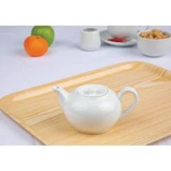 Théières en Porcelaine Blanche 426 ml Olympia - Lot de 4