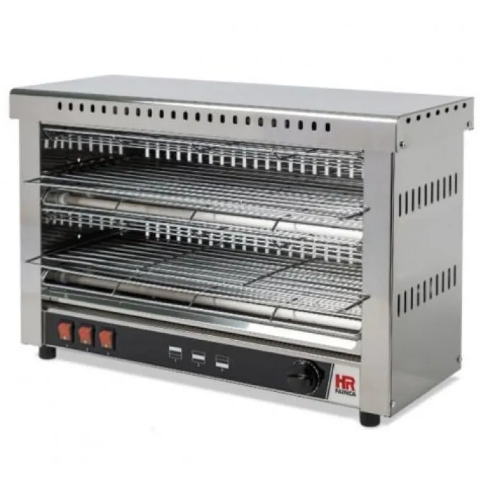 Toaster Professionnel Double en Inox avec Minuterie 3 KW - HR Fainca