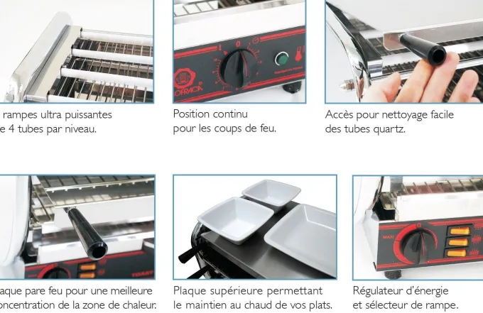 Toaster Professionnel multifonction avec régulateur - Junior 2 étages - 230 V - Sofraca