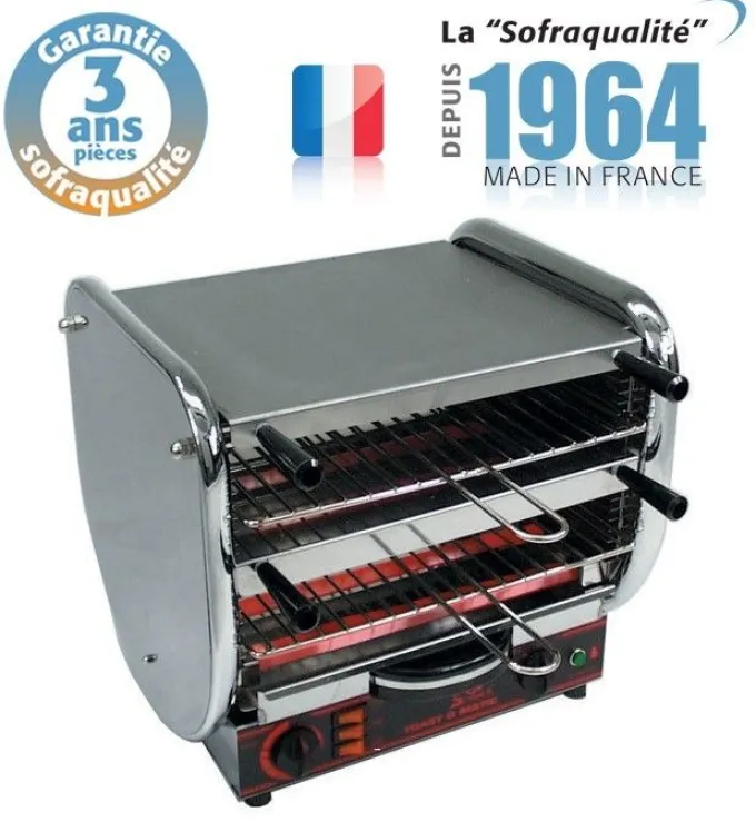 Toaster Professionnel multifonction avec régulateur - Junior 2 étages - 230 V - Sofraca
