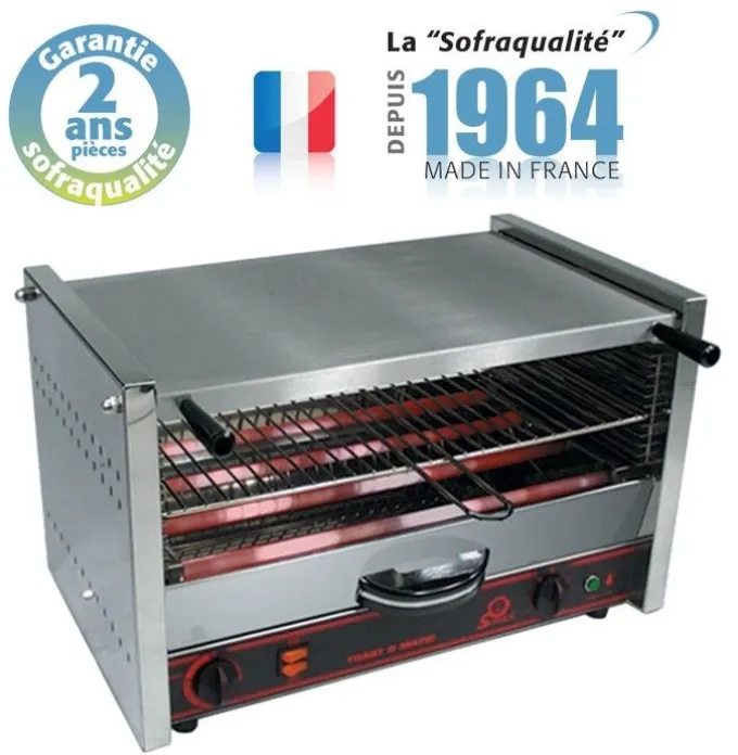 Toaster Professionnel O.Matic master 601 - 1 étage 490 x 300 mm - 230 V - Sofraca