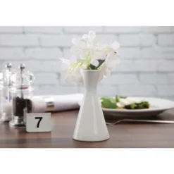 Vases Bouteilles Blancs 140 mm - Lot de 6 - Olympia
