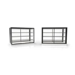 Vitrine Chaude Extra Large Série Integra 3 Niveaux et 2 Portes - 1200x900 mm - SAYL