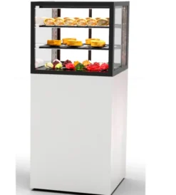 Vitrine Chaude à 4 Faces avec Base 60 Serie Integra - 600 x 600 x 1400 mm et avec Accès Frontal - Sayl