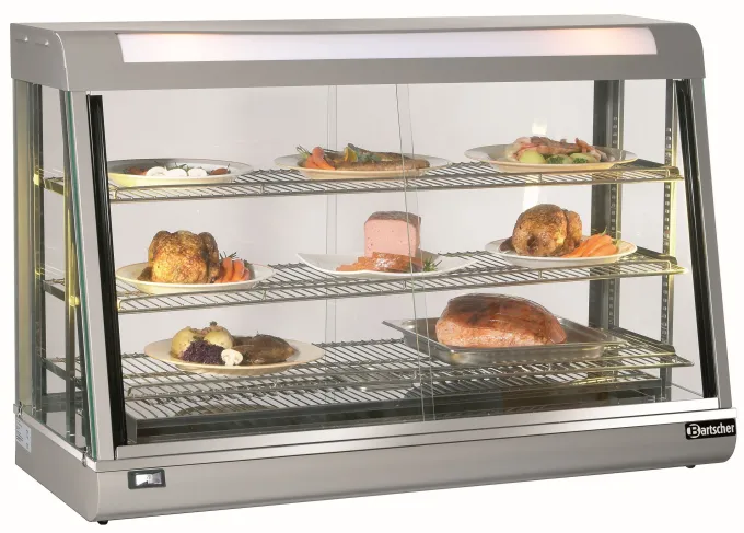 Vitrine chaude - 3 étages - L 1200 mm - Bartscher