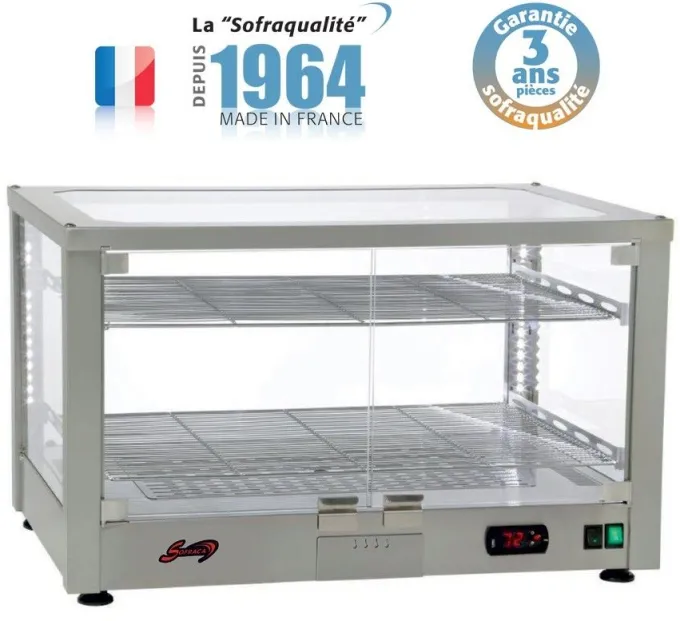 Vitrine chaude ventilée - 3 niveaux - Sofraca
