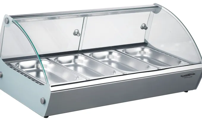 Vitrine chaude - 4 x GN 1/3 - Combisteel