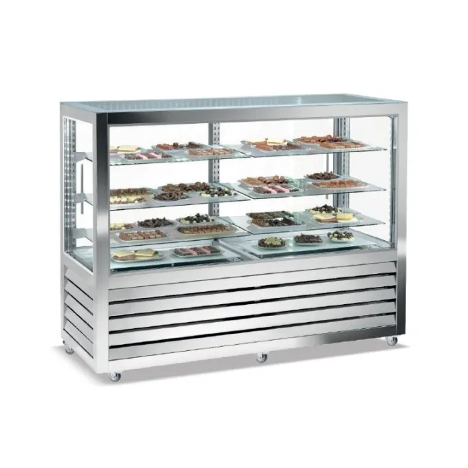 VITRINE CHOCOLAT - 2 PORTES COULISSANTES - 6 ÉTAGÈRES VERRE - 528 L - Isotech