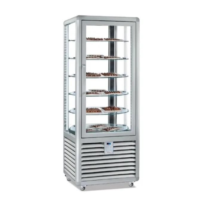 VITRINE CHOCOLAT - 2 PORTES - 10 ÉTAGÈRES VERRE - 742 L - ISOTECH
