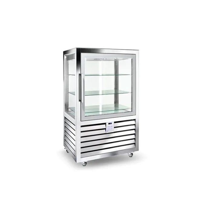 VITRINE CHOCOLAT - 1 PORTE - 5 ÉTAGÈRES VERRE - 427 L - Isotech