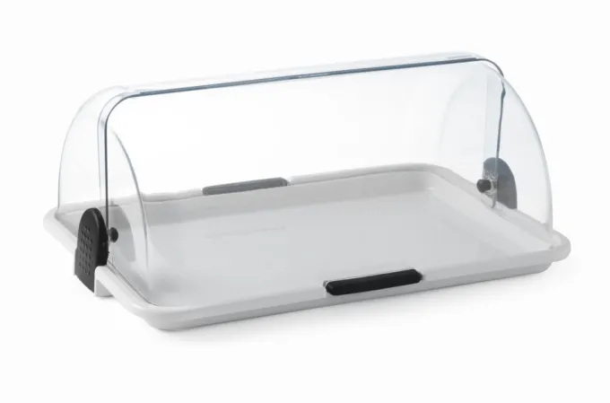 Vitrine à couvercle coulissant Roll top 465x310x(H)190 mm - Hendi
